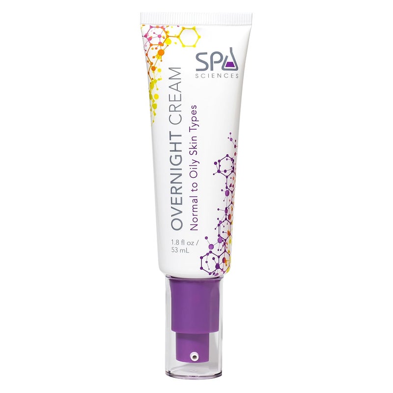 SPA SCIENCES  Overnight Cream For Normal to Oily Skin Types  Made in the USA Hydrating Formula  With Niacinamide Melatonin and Antioxidants  Revitalize Calm Nourish VeganNonacnegenic18oz