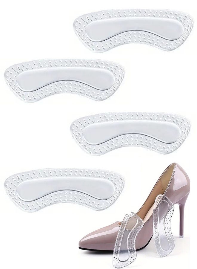 زوجان من مثبتات الكعب للأحذية الفضفاضة، وسائد حشو جل لتوفير ملاءمة محكمة، وسادات كعب للرجال والنساء، تمنع انزلاق الكعب والتقرحات، حشوات شفافة - Image 1