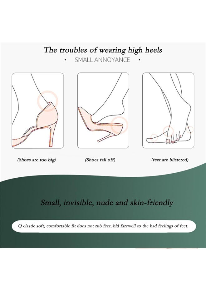 زوجان من مثبتات الكعب للأحذية الفضفاضة، وسائد حشو جل لتوفير ملاءمة محكمة، وسادات كعب للرجال والنساء، تمنع انزلاق الكعب والتقرحات، حشوات شفافة - Image 2