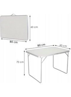 MOMENT Folding Picnic Table, 80 * 60Cm Aluminum Table, Portable Lightweight Table For Outdoor Camping, Hiking And Picnic Utility Folding Table For Outdoor Camping Dining Bbq Party  - Image 3
