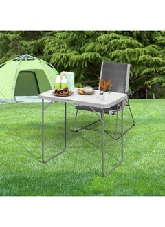MOMENT Folding Picnic Table, 80 * 60Cm Aluminum Table, Portable Lightweight Table For Outdoor Camping, Hiking And Picnic Utility Folding Table For Outdoor Camping Dining Bbq Party  - Image 4