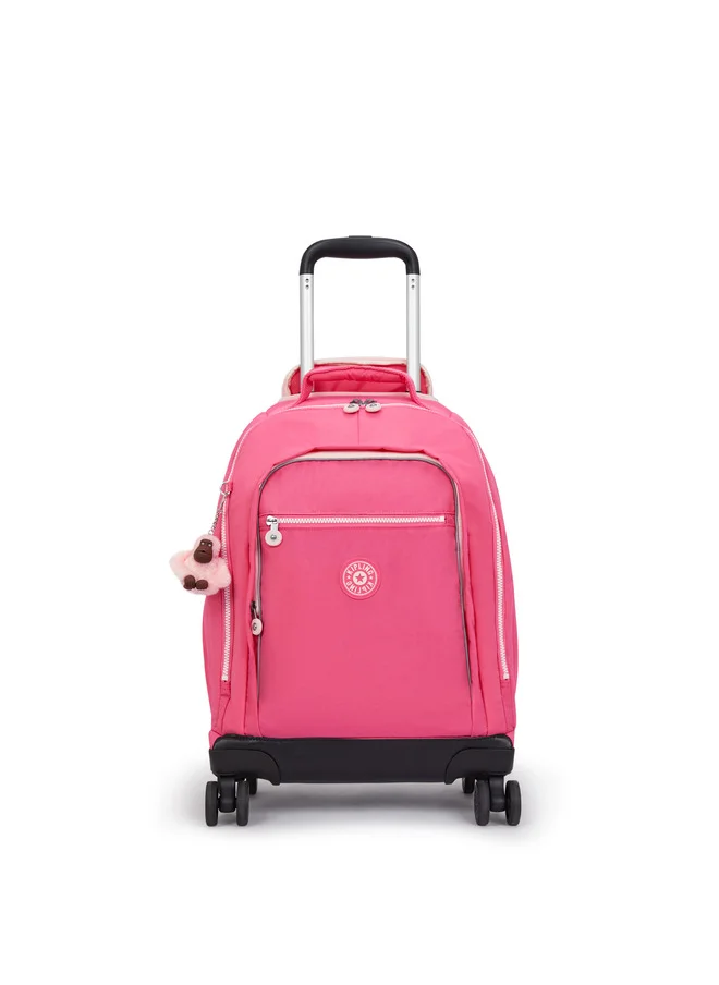 kipling New Zea Happy Pink C Large Wheeled Backpack