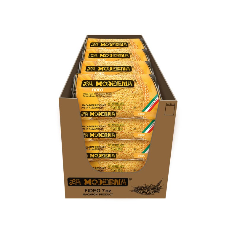 LA MODERNA Noodles Pasta Made with Durum Wheat Grits Enriched with Vitamins and Iron 7 oz Pack of 20 - Image 3