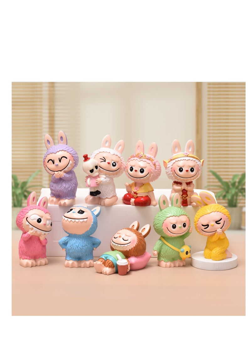 POP MART 9 pcs  POP MART THE MONSTERS labubu Figure Toys For Fans  Series Figures Model Birthday Cake Toppers  - Image 1