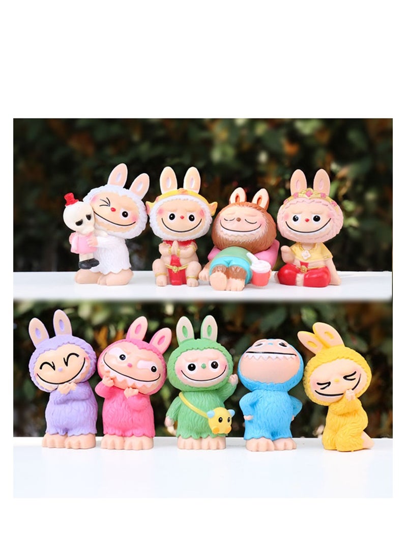 POP MART 9 pcs  POP MART THE MONSTERS labubu Figure Toys For Fans  Series Figures Model Birthday Cake Toppers  - Image 2