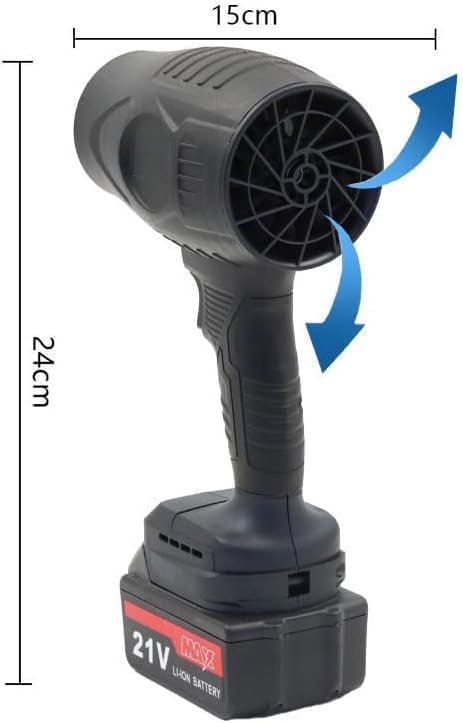 TECH LOGO ELECTRONICS Electric Portable Air Jet Blower,Turbo Jet Blower Cordless 48V,Handheld High Powerful Blow Brushless Motor for Extra runtime,for Car,Home Cleaning Corner, Road Cleaning (Multicolour) - Image 5