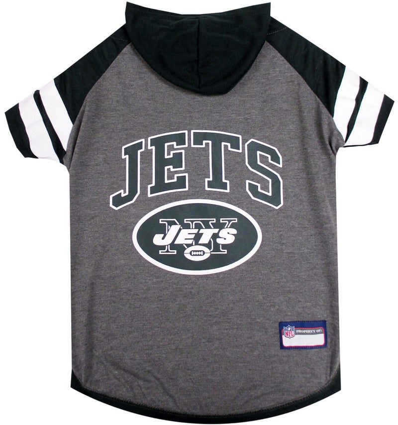 Pets First NFL New York Jets Hoodie for Dogs & Cats. | NFL Football Licensed Dog Hoody Tee Shirt, Large| Sports Hoody T-Shirt for Pets | Licensed Sporty Dog Shirt