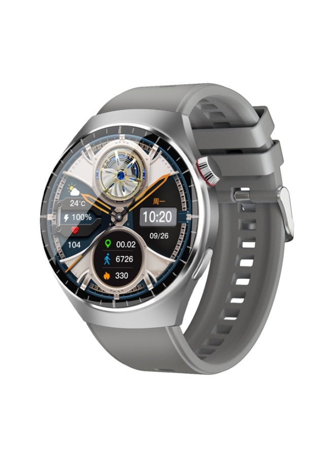 Oteeto watch 4 pro Smartwatch with Full Round AMOLED Display, High Brightness Supports Calls, Notifications and Bluetooth, Smart Health Monitoring, Long Battery, Elegant Design, Compatible with Android and iPhone – Silver - Image 3