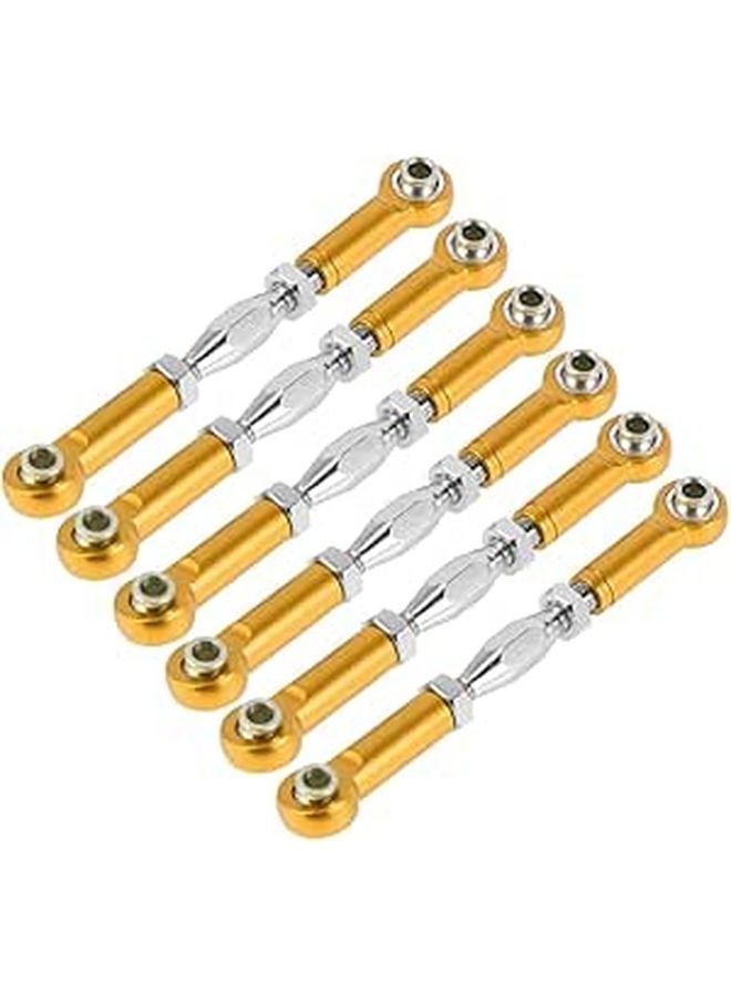 6Pcs Aluminum Turnbuckle Rod Linkage Set for RC Car Easy Installation Machined Material - Image 1