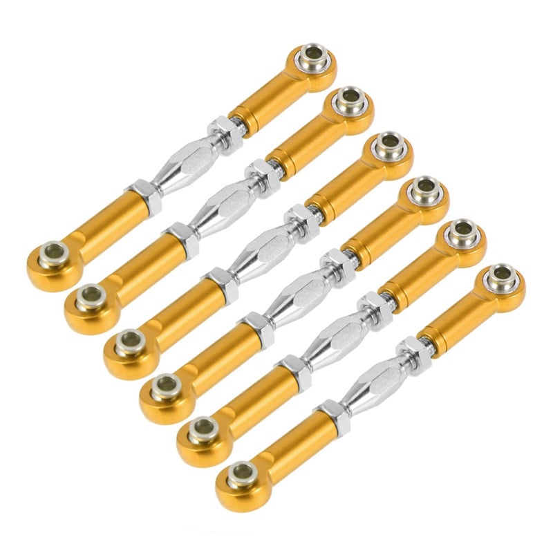 6Pcs Aluminum Turnbuckle Rod Linkage Set for RC Car Easy Installation Machined Material - Image 2