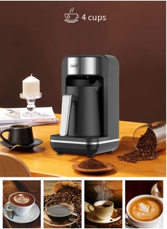 sokany Turkish Coffee Maker Espresso Coffee Machine Electric Coffee Pot 4 Cups 250ml 550.0W SK-0137,Black  - Image 3