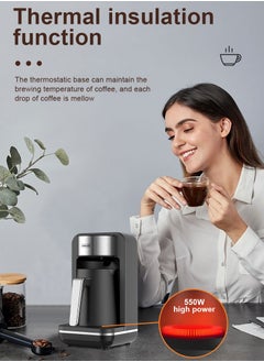 sokany Turkish Coffee Maker Espresso Coffee Machine Electric Coffee Pot 4 Cups 250ml 550.0W SK-0137,Black  - Image 4