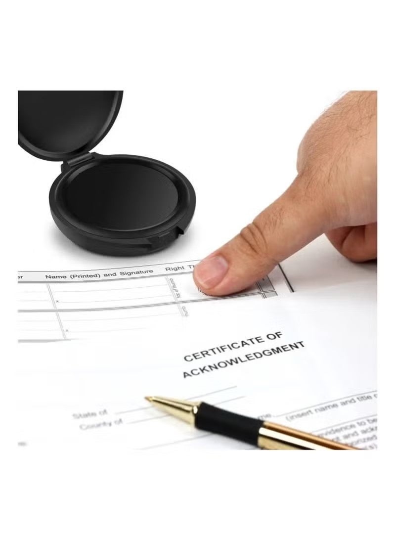 Fingerprint Ink Pads, Thumbprint Ink Pad for Notary Supplies Identification Security Id Fingerprint Cards Fingerprint Black and Red, Without Fading for Office Workers and Business Owners(2 Pack) - Image 3