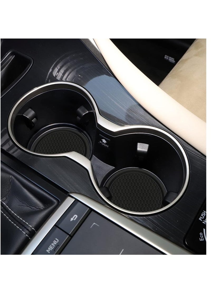 Generic 4 Pcs Car Cup Holder Coaster, Non-Slip Cup Holders Embedded in Ornaments Coaster, Car Interior Accessories, Black  - Image 2