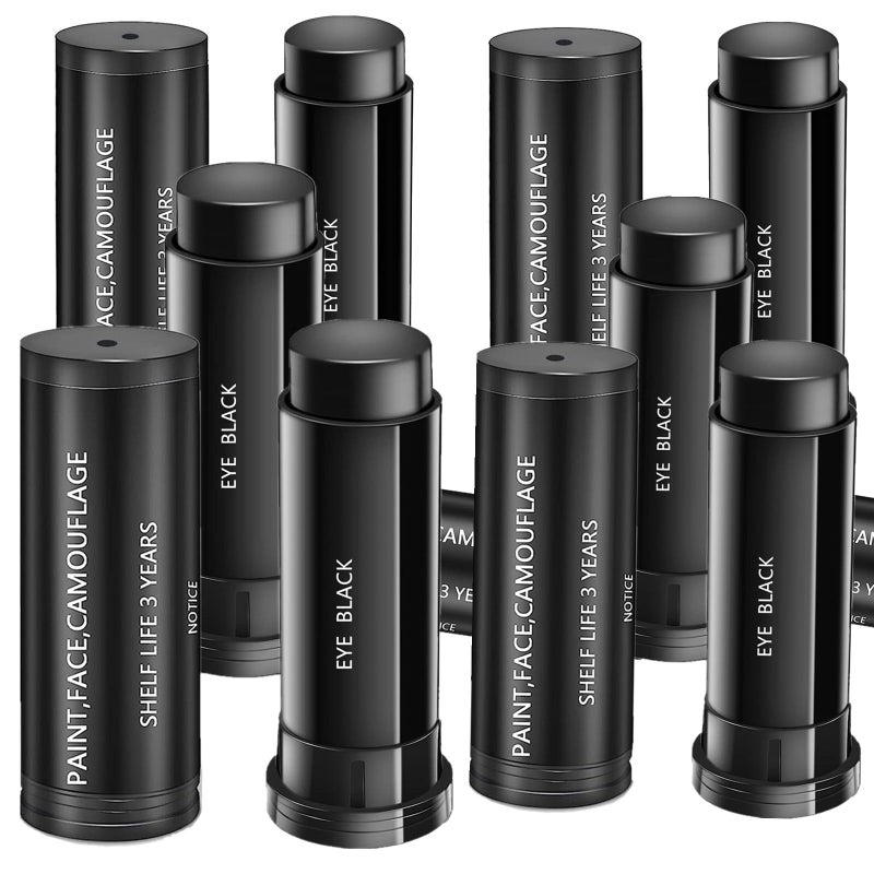 Go Ho 12 PCS Eye Black Sticks for Sports,Easy to Color Black Face Paint Eyeblack Baseball/Softball,Football Sports Eye Stick Makeup - Image 1