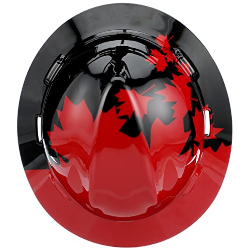 MSA 10082235 Freedom Series V-Gard Full-Brim Hard Hat With Fas-Trac III Ratchet Suspension | Polyethylene Shell, Self Adjusting Crown Straps - Standard Size in Canadian Black - Image 5