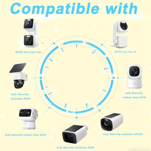 liangxinyun 30ft/9m Charging Cable for WYZE Duo Cam Pan,WYZE Cam Pan v4,eufy SoloCam S340/S220, C210,S4/E30,eufyCam 3/S330, 3C/S300,,eufy Wired Camera C31,Flat Type C Cable,USB C Extension Cord for Your Camera - Image 2