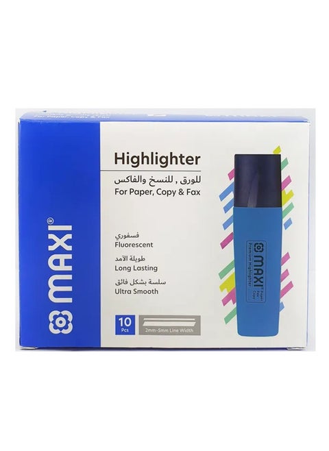 10-Piece Highlighter Blue