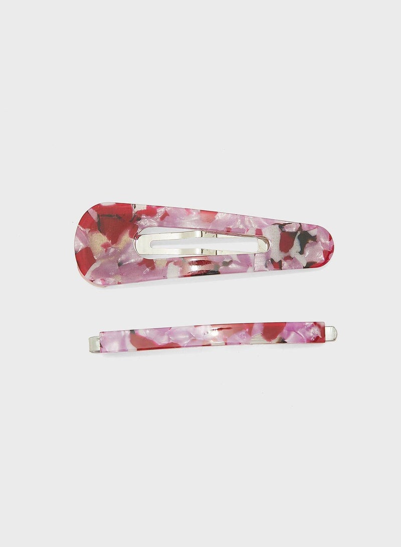 Claires Kids 2 Pack Resin Hair Clips - Image 1
