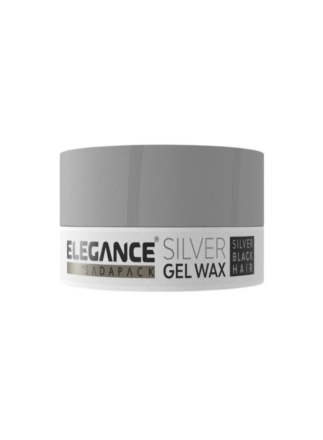 E Elegance Hair Products - Silver Color Hair Styling Gel Wax 4.93 Oz - Medium Control, Shinny Finish, Effortless Elegance