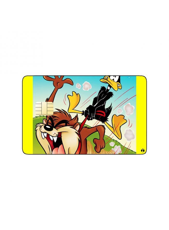 RKN PRINTED BANK CARD STICKER Animation Daffy Duck And Tazz By Warner Bros - Image 2