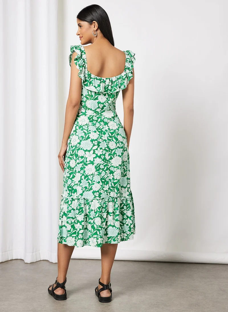 MANGO Floral Print Dress