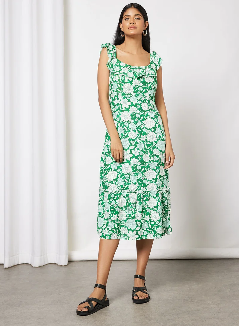 MANGO Floral Print Dress