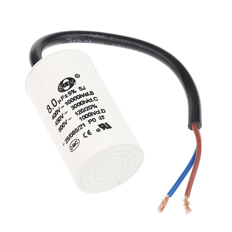 كلاراكو مكثف بدء تشغيل المحرك 8 ميكروفاراد دائري CBB60 تيار متردد 450 فولت ملحقات كهربائية - Image 4