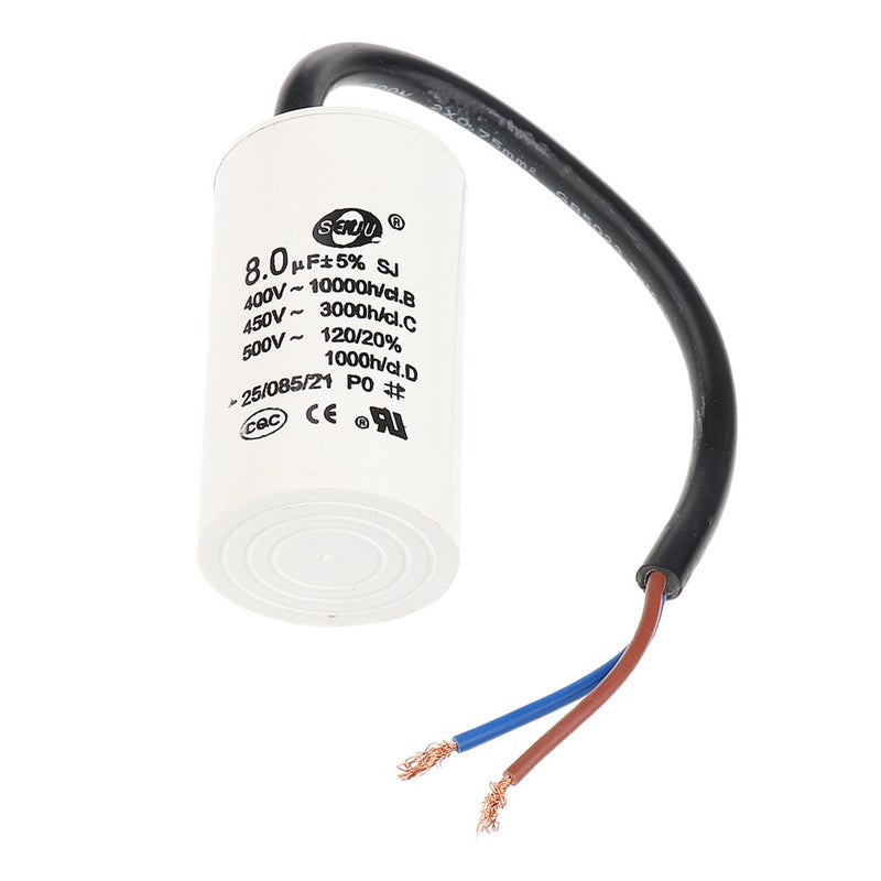 كلاراكو مكثف بدء تشغيل المحرك 8 ميكروفاراد دائري CBB60 تيار متردد 450 فولت ملحقات كهربائية - Image 3
