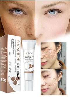 Glutathione White Cream Facial Dark Spots Remover 2% Glutathione Face Cream Whitening Moisturizing Facial Cream Face Moisturizer Facial Skin Care Cream Intensive Lightening Facial Cream 20g