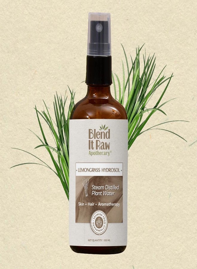 Blend it Raw Apothecary Lemongrass Hydrosol for oily Skin and Scalp | Steam Distilled | Refreshing facial toner and Body mist | 100ml - Image 4