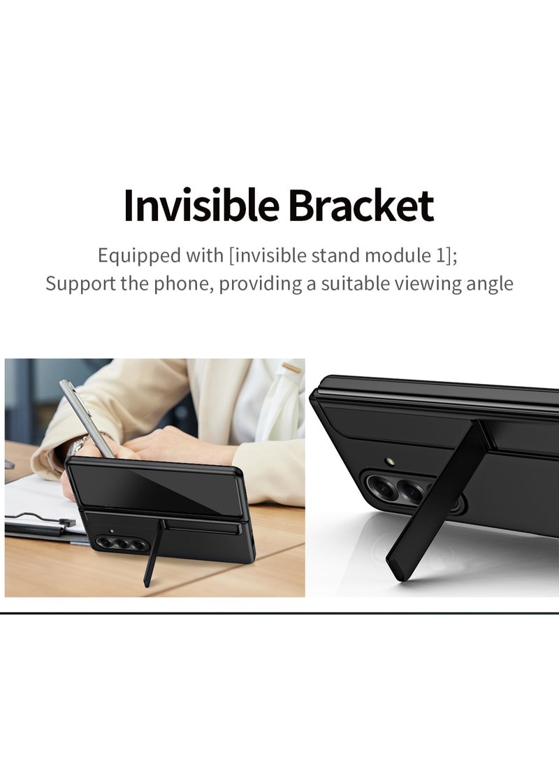 for Samsung Galaxy Z Fold 7 Case, with Stylus Pen, Detachable Kickstand and S Pen Holder, Black  - Image 3