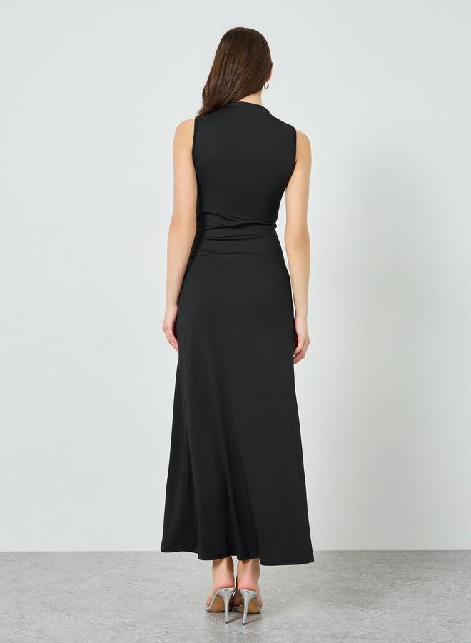 Styli Black Maxi Dress with Tassel Detail - Image 5