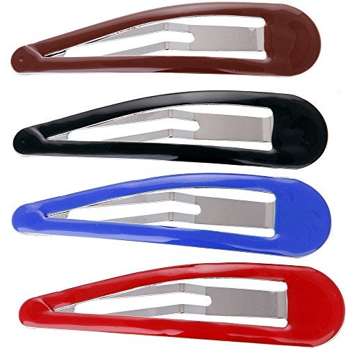 LONEEDY Pack of 10 Large Metal Stoving Varnish Hair Snap Clips,3.5 inch Long No-slip Hair Clips Barrettes For Women and Girls (Black) - Image 5