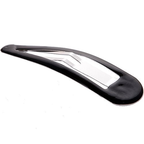 LONEEDY Pack of 10 Large Metal Stoving Varnish Hair Snap Clips,3.5 inch Long No-slip Hair Clips Barrettes For Women and Girls (Black) - Image 2