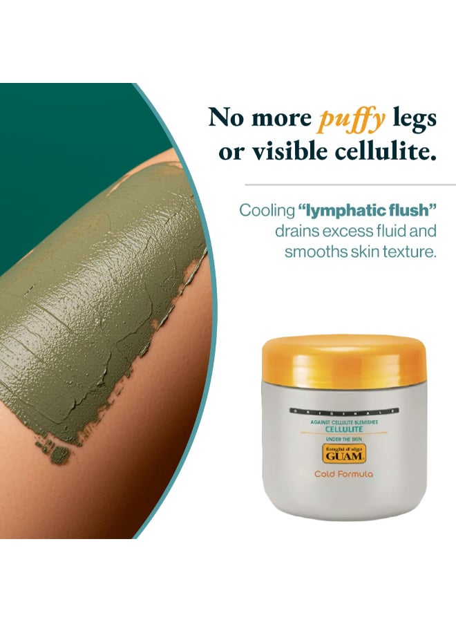 GUAM Anticellulite Mud COLD FORMULA Seaweed Body Wrap for Cellulite Skin Tightening Clay for Body Cellulite and Leg Swelling Lymphatic Drainage Cellulite Removal Treatment 11 LB - Image 4