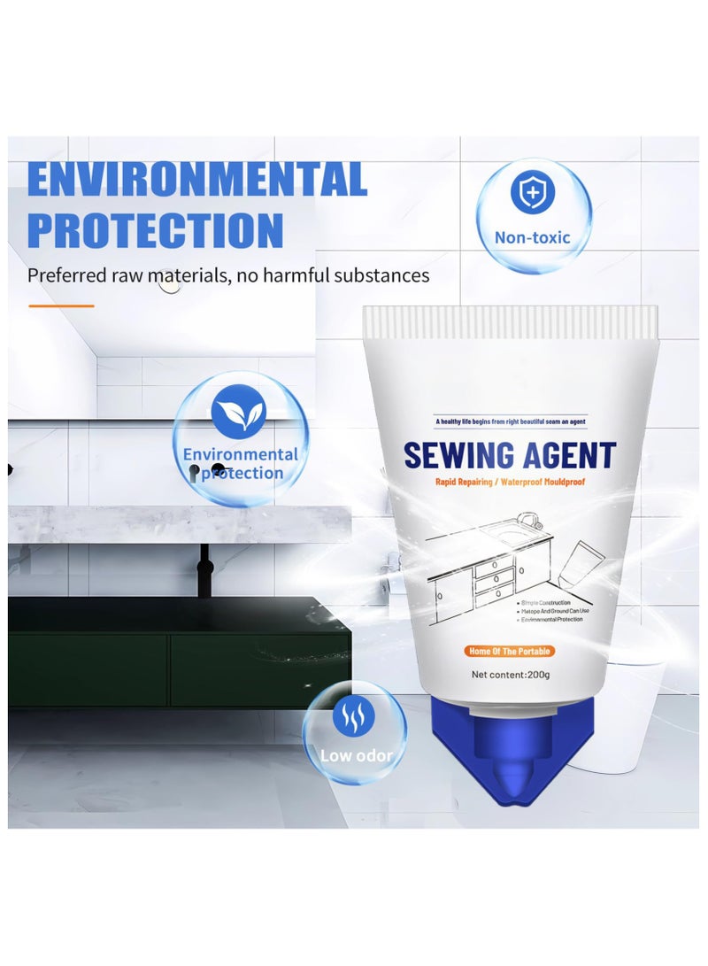 Tile Grout Paint, Cement Crack Filler, Grout Sealer for Shower Tile, Floor Tile, and More - Complete Solution for Filling Cracks and Gaps in Tile Surfaces, Easy and Safe to Use,White - Image 4