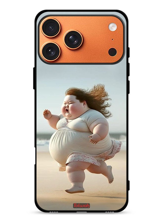 Tolwak Apple iPhone 17 Pro Max Protective Case Cover Fatty Baby Girl Running - Image 1