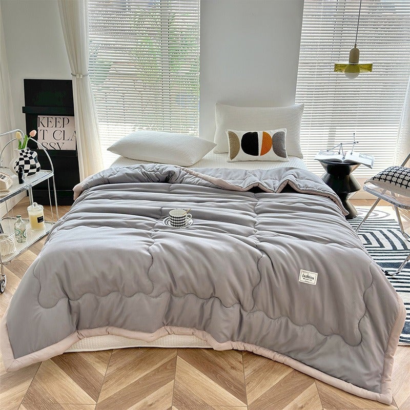 1pc Ultra-Soft Comfortable Summer Cool Blanket, Delicate Touch Skin-Friendly Breathable Throw, Nap Blanket Cooling Cooling Thin Blanket, Multifunctional Quilted Summer Cool Blanket, Classic Solid Color Bedding, Moisture-Wicking And Breathable - Image 1