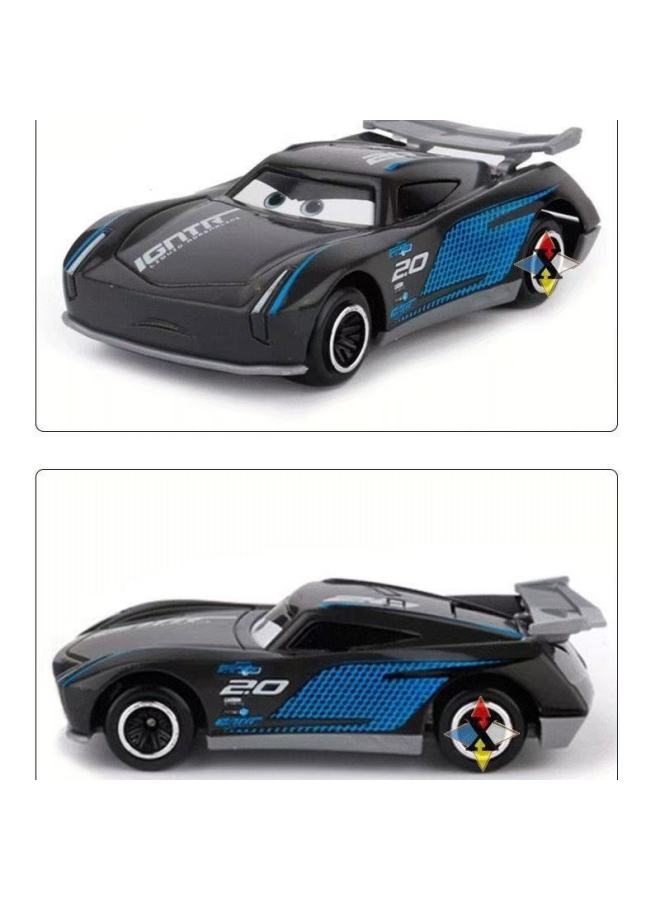 Boxed 6 Car Story Alloy Racing Sheriff McQueen Die Model Sliding Car Ornaments-Color:【black Storm】naked Outfit  - Image 1