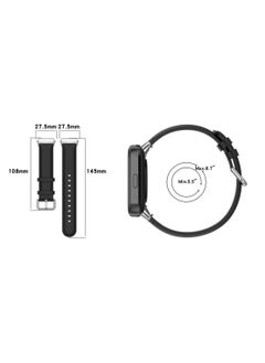 Anmi 2 PCS Replacement Strap compatible with Redmi Watch3 active/Redmi Watch3 Lite(Black/Dark Blue)  - Image 5