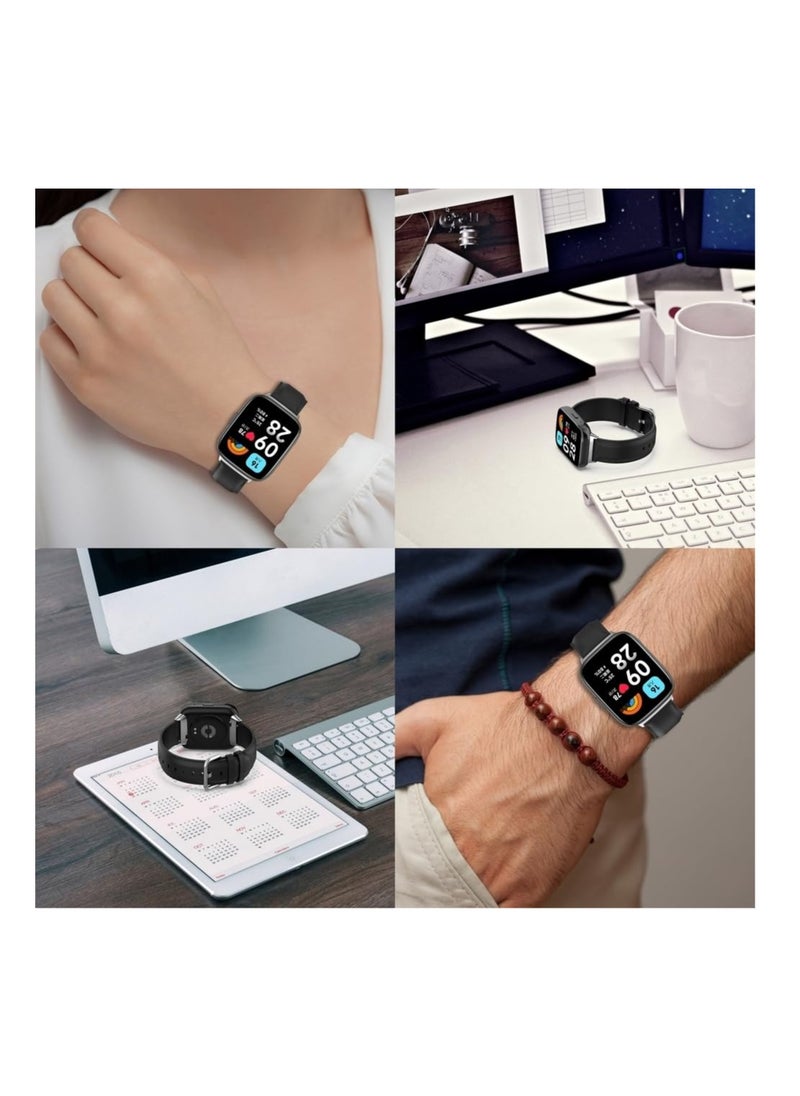 Anmi - 2 PCS Replacement Strap compatible with Redmi Watch3 active/Redmi Watch3 Lite(Black/Dark Blue) - Image 1
