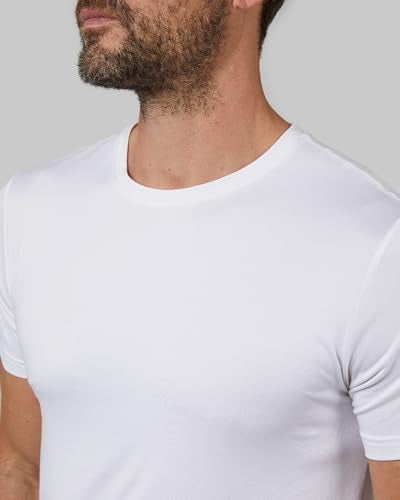 32 Degrees Mens 4 Pack Cool Quick Dry Active Basic Crew T-Shirt, White, X-Large - Image 2