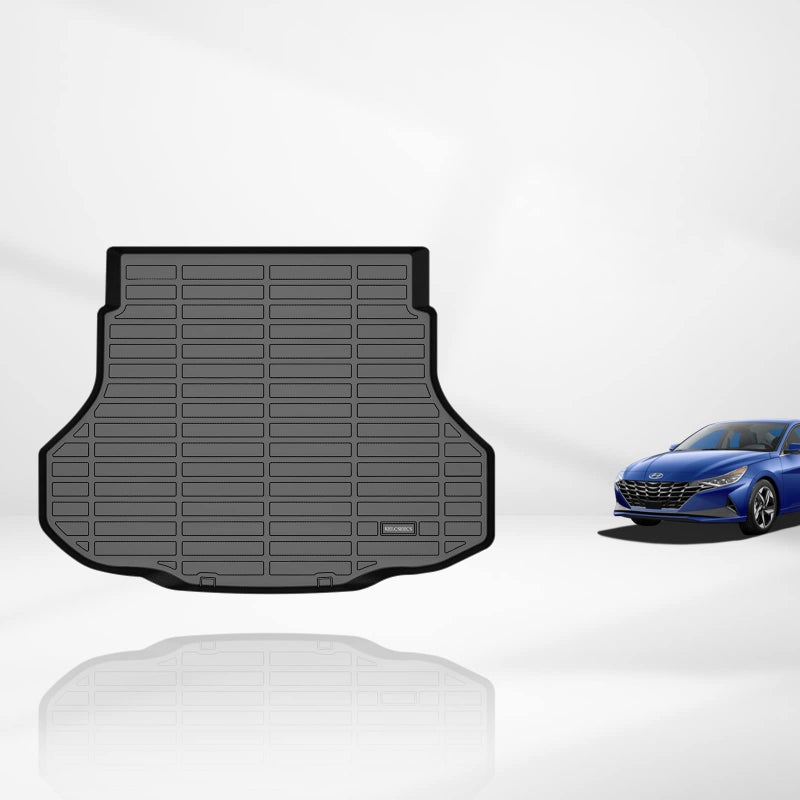 KELCSEECS AllWeather Cargo Liner for Hyundai Elantra Elantra N Elantra Hybrid 2025 2024 2023 2022 2021 Custom Fit Car Floor Mat Trunk Mat Black