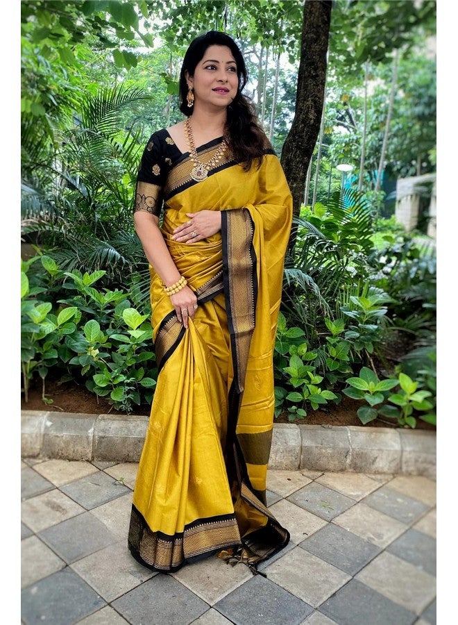 Avantika Fashion Women's Woven Cotton Silk Art Silk Banarasi Saree With Blouse - Image 3