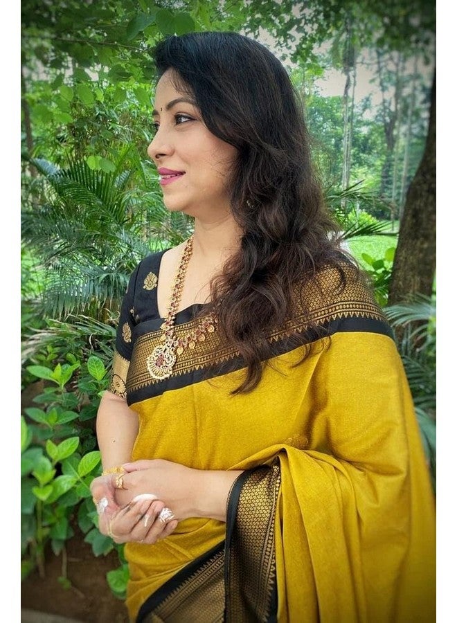 Avantika Fashion Women's Woven Cotton Silk Art Silk Banarasi Saree With Blouse - Image 2