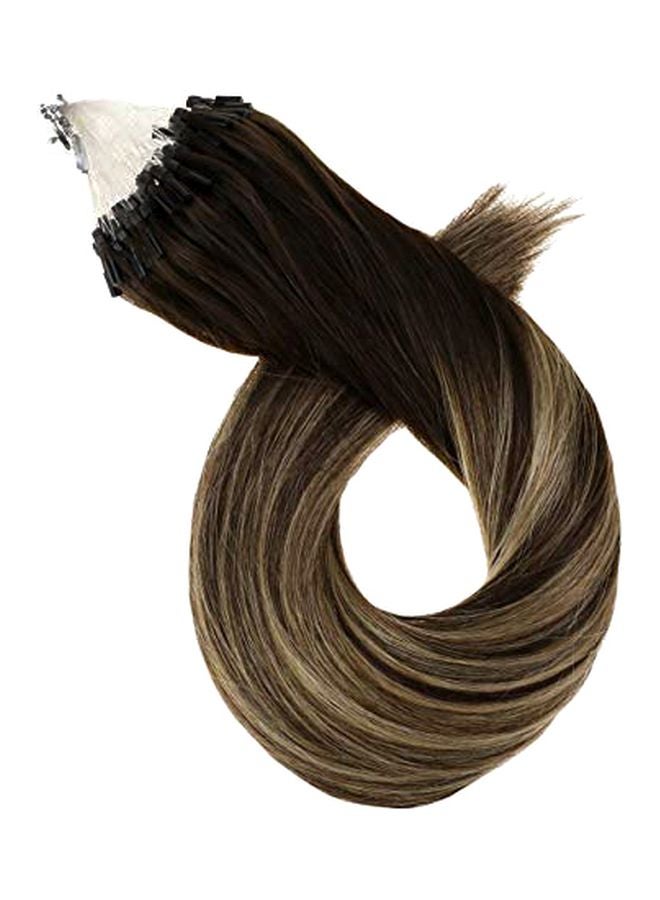 NIBEMINENT Straight Hair Extension Brown 14inch - Image 1