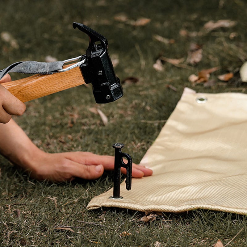 Outdoor Fire-proof Cloth 1000x1000 Beige Fiberglass Silicone Coating Heat-resistant Foldable Mat - Non-stick Fixed 4-hole Fireproof Mat for Outdoor Camping Picnic Barbecue - Image 4