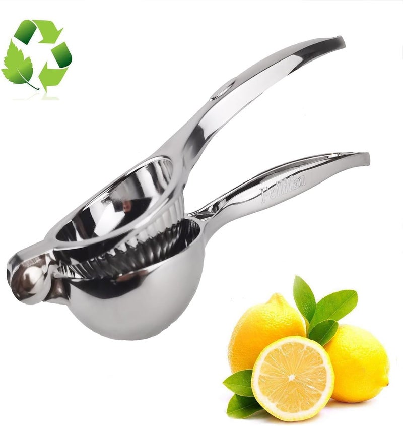 Feilifan Non-electric juice extractors, Heavy Duty Metal Orange Lemon Juicer, Premium Stainless Steel Lemon Press, Large Manual Citrus Press Juicer and Lime Squeezer - Image 1