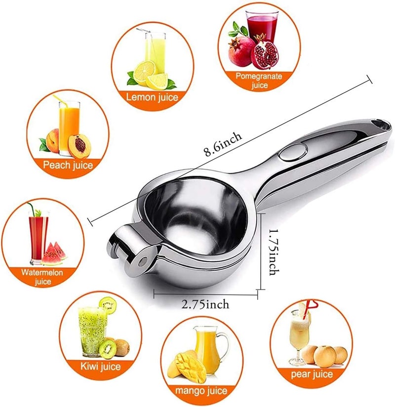 Feilifan Non-electric juice extractors, Heavy Duty Metal Orange Lemon Juicer, Premium Stainless Steel Lemon Press, Large Manual Citrus Press Juicer and Lime Squeezer - Image 2